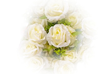 Obraz na płótnie Canvas Yellow rose bouquet in high key style
