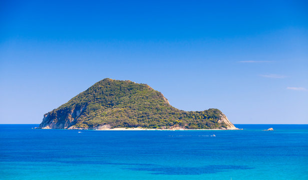 Marathonisi or Turtle islet, Greece