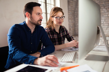 Picture of architects working together in office