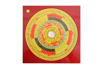 Chinese magnetic compass, also known as Feng Shui compass.