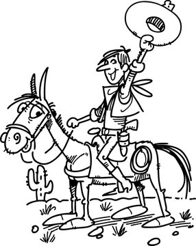 cowboy on horseback
