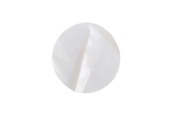 Blank white circle paper sticker label isolated on white background with clipping path