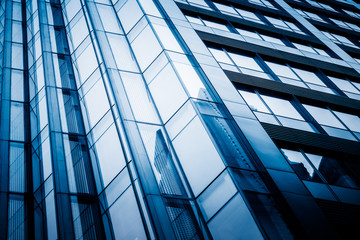 Modern architecture tone close Up in blue tone.