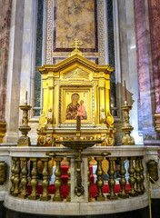 SAINT PETERSBURG, RUSSIA - JULY 26, 2018: Interior of Saint Isaac's Cathedral. The largest orthodox Cathedral in Saint Petersburg, Russia