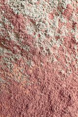Texture of cosmetic clays, closeup