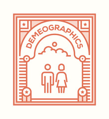 Fototapeta premium DEMEOGRAPHICS ICON CONCEPT