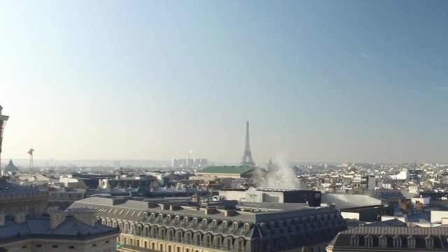 Paris, toits et tour Eiffel