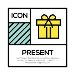 PRESENT ICON CONCEPT
