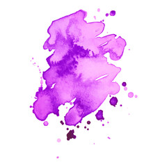 Abstract isolated colorful vector watercolor splash.