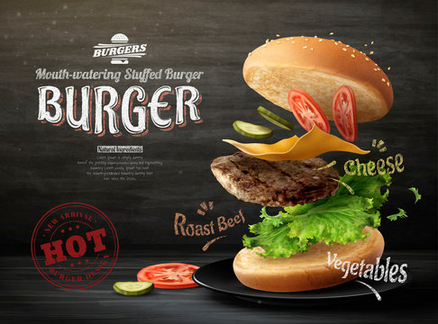 Hamburger ads design