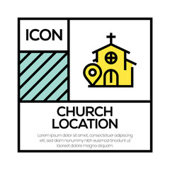 CHURCH LOCATION ICON CONCEPT