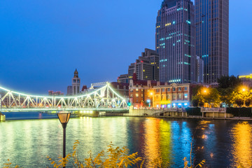 Obraz premium urban skyline and modern buildings at night, cityscape of China.