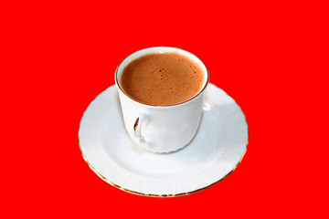 turkish coffee over red
