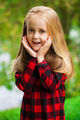 Portrait of a beautiful young little girl