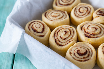 raw cinnamon rolls