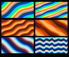 Colorful background with curved lines. Pattern design for banner, poster, flyer, card, postcard, cover, brochure