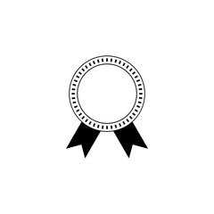 Winning award, prize, medal or badge flat icon