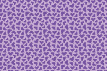 Cute purple love heart seamless repeating pattern. The design has heart shaped blotches in a bright vibrant color outlined with a hand drawn look of broken lines. The background is a paler shade.