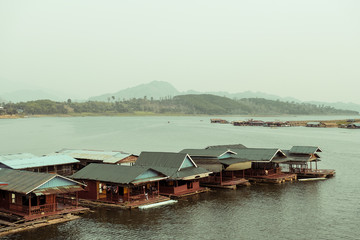 South east asia local floating house