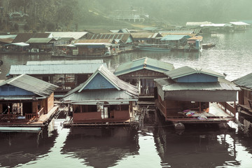 South east asia local floating house - 257845095