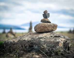 Stone pyramid in Iceland