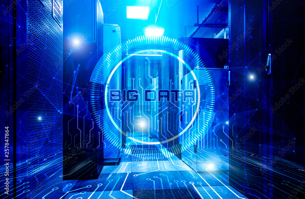 Poster computing big data and cloud storage in modern data center, the concept of information technology fo
