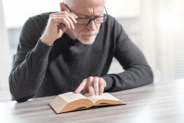 Man reading a book