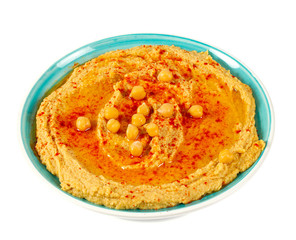 hummus isolated on white