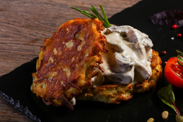 Potato cakes with meat