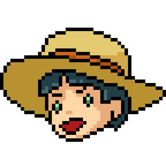 Fototapeta premium vector pixel art boy head