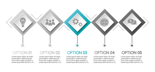 Company infographic template with business icons. Vector