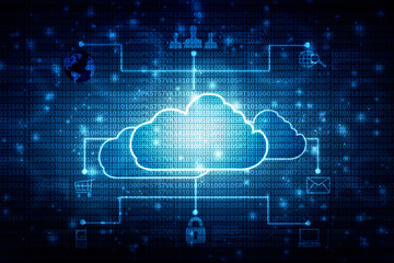Obraz premium 2d rendering Cloud computing