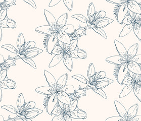 seamless pattern with flowers