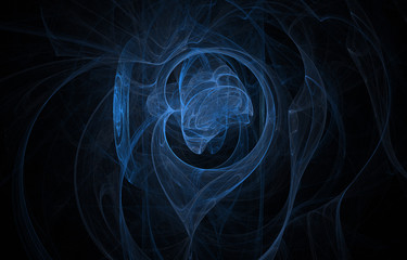 Abstract fractal art background illustration space geometry.