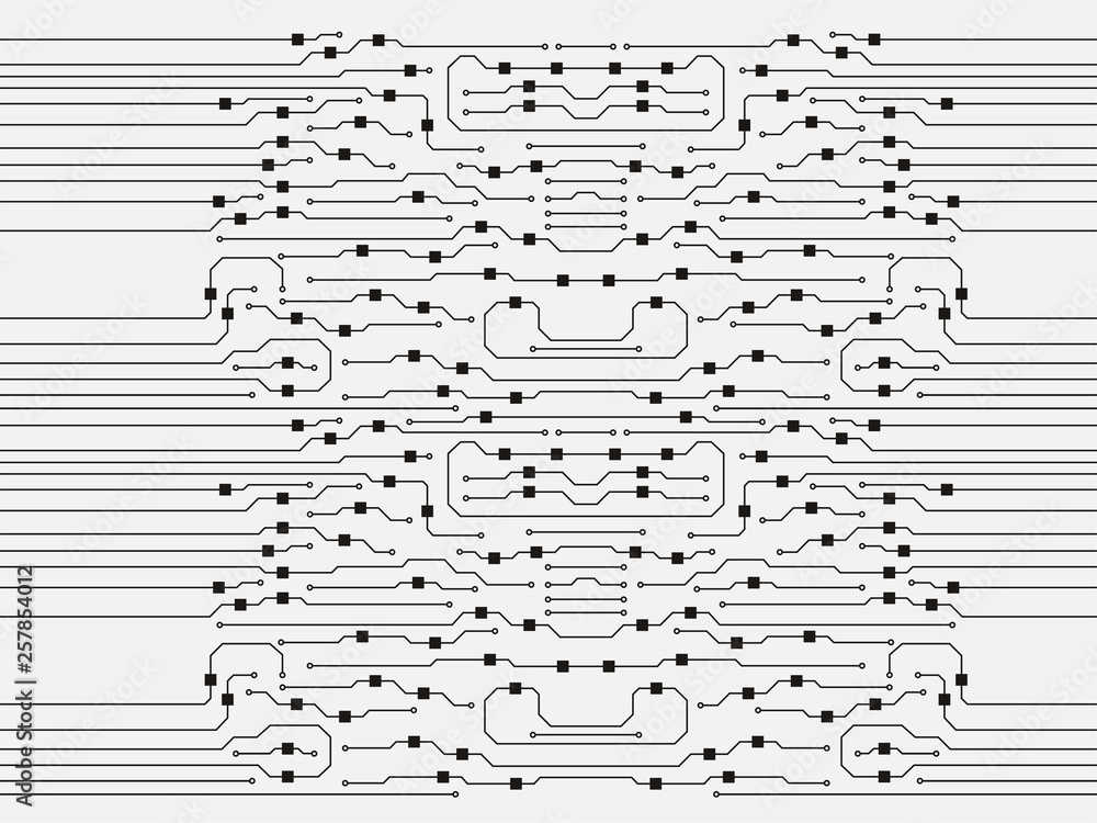 Poster vector circuit board illustration. abstract circuit board background