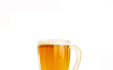 Mug of beer isolated on white background
