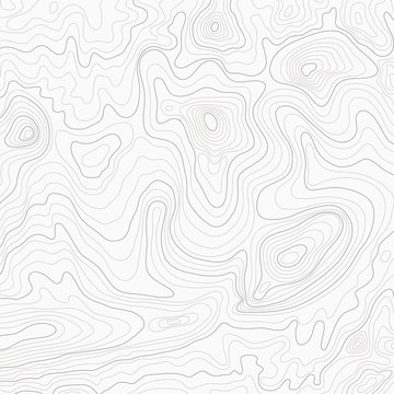 Light topographic topo contour map background, stock vector illustration