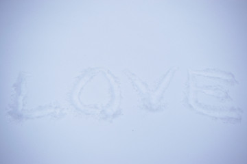 love written in snow