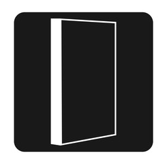 Vector black and white book icon
