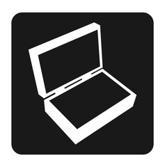 Box icon with black and white vector