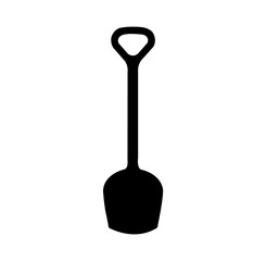 Shovel icon black and white vector