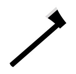 Wooden axe icon vector