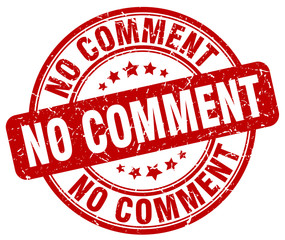 no comment red grunge stamp