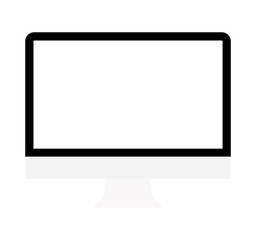 Computer flat icon with vector