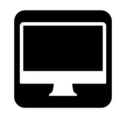 Computer flat icon with vector