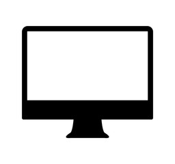 Flat icon computer with vector