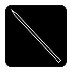 Outline flat pen and pencil icon vector
