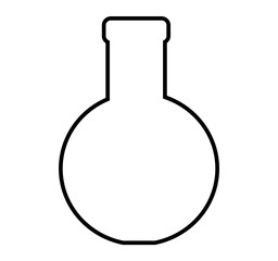 Chemical outline pot icon with vector