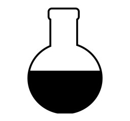 Chemical outline pot icon with vector