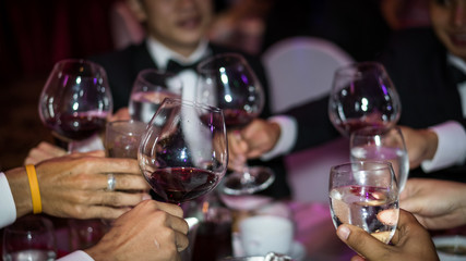 Celebrate with red wine at the event